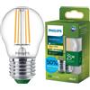 Philips Lampadina LED E27 Sfera P45 1,2 W = 25 W 252 lm 210 lm/W 2700 K Calda 300° CLASSE A UltraEfficient Philips