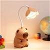 DAJASD Lampada da Scrivania per Bambini, Lampada da Scrivania Bambini, Lampe de bureau capybara, Lampada scrivania, protection des yeux, 2 températures de couleur, cadeau pour garçons et filles