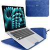 LanQii 13-14 Pollici Custodie per PC Portatile con Supporto, per MacBook, Blu | per MacBook Neo, MacBook Pro, MacBook Air, PU Pelle Custodia per Computer Portatile per Computer Portatile