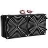 Eboxer Radiatore di Raffreddamento ad Acqua da 240 mm con Doppio ventaglio, 18 Tubi, dissipatore di Liquido per CPU DC 12V per CPU CPU Convertitore di frequenza Industriale raffreddato ad Acqua, ECC