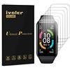 iVoler 6 Pezzi Pellicola Protettiva per Huawei Band 10 9 8 7 6 / Honor Band 7 / Honor Band 6, Wet Applied Protezione Schermo [Bubble-Free-Riutilizzabile] HD Clear Film in TPU