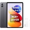 Xiaomi Redmi Pad 2 Pro 5G 8GB+256GB,Display Eye Care da 12,1 120Hz 2.5K,Batteria capiente da 12000mAh (Tip.), Snapdragon 7s Gen 4, eSIM,Ricarica rapida da 33W,Grigio,can caricatore da 33 W