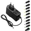 ALITOVE Alimentatore di rete 12 V 1 A DC 12 Volt 12 W 1000 mA Max universale AC DC adattatore di rete 800 mA 500 mA trasformatore con 10 connettori per strisce LED, altoparlante CCTV, fotocamera radio