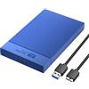 SAN ZANG MASTER Contenitore per disco rigido SSD SATA da 2,5 - Contenitore per disco rigido USB 3.0 a SATA III ad alta velocità da 5 Gbps compatibile con MacBook Pro Air WD Seagate Toshiba Samsung Hitachi
