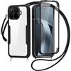 FERLAN Cover per Xiaomi 17T Pro con Cordino, 360 Gradi Antiurto Custodia con Protezione Schermo Integrata Trasparente Rugged TPU Bumper Doppia Protettiva Cover per Xiaomi 17T Pro -Nero