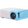 Luqeeg Mini Proiettore HD 1080P, Proiettore Cinematografico Digitale, Immagini a Riflessione Diffusa, Videoproiettore Portatile per Giocare/Sport Livestreaming/Campeggio All'aperto (100-240V)(Spina UE)