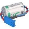 Akkuman.de Akkutechnik vom Fachmann Batteria al litio 1/2AA compatibile Rexroth R911277133 R911281394-6 V, batteria Volt Li, 1200 mAh, 10 pezzi, confezione da 10 pezzi, 3 V, li-socl2, lunga durata