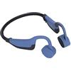 Luqeeg Cuffie a Conduzione Ossea K7, Auricolari Aperti Impermeabili, Built in 16GB Memoria Sport Cuffie, Auricolari 5.0 Avanzati per Correre Ciclismo Escursionismo Guida Jogging (Blu)