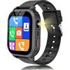 Moikmlih Orologio da bambino 4G, GPS, chiamata video SOS, regalo per ragazzi e | Chat Video Voce, WiFi GPS Localizzazione, Modalità Classe, Allarme, Giochi, 10 Contatti, Calcolatrice, Calendario
