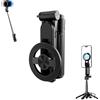 AXVRAV Mini treppiede magnetico per selfie, rotazione a 360°, con telecomando Bluetooth rimovibile, portatile, per iPhone e Android, per vlogging e registrazione video