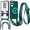GoodcAcy Cover Magnetica Silicone per Samsung Galaxy S25 Edge con Cordino,Verde | custodia Compatibile con MagSafe,Custodia con Laccio Collana Tracolla Collo Sottile TPU Antiurto Protettiva Case con Corda