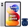 Xiaomi REDMI Pad 2 Pro, 8+256 GB,Display da 12,1 2,5 K 120 Hz, batteria Gigante da 12000 mAh (tipica), processore da 4 NM,connettività senza interruzioni,argento,incluso cuffie smart incluse blu
