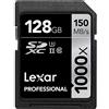 Lexar LSD128CRBEU1000 - Scheda di memoria flash SDHC 1000x (150MB/s) UHS-II, 128 GB
