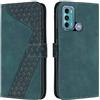 OKZone Cover per Motorola Mote G60/G40 Fusion, Custodia in PU Pelle per Motorola Mote G60/G40 Fusion, Custodia a Libro Protettiva Folio Portafoglio con Chiusura Magnetica Wallet Case Cover (Verde)
