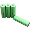 SolarCell Dunamis, 4 batterie AA ricaricabili a energia solare, 1,2 V, NiMH, AA, 600 mAh, adatte per luci solari da giardino e esterni, confezione da 4, AA 600 mAh, celle verdi