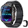 ZDAGELD Smartwatch con Torcia, Oltre 100 modalità Sportive, Monitoraggio della Salute, impermeabilità IP68, Touchscreen, Batteria a Lunga Durata, Monitoraggio 24 Ore su 24, (Cinturino in acciaio)
