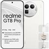 realme GT 8 Pro, 12+256 GB, Display 6,78 2K 144Hz, IP69, Bianco | Batteria 7000mAh, 50MP IMX906 OIS, Ricarica Wireless 50W, Fotocamera Teleobiettivo 200MP, Snapdragon 8850, Adattatore Incluso