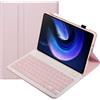 leleyo Custodia tastiera per Xiaomi Pad 6/6 Pro Cover tastiera wireless magnetica rimovibile per MI Pad6 / 6Pro (Rosa)
