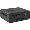 Geekworm NASPi V2.0 2.5inch SATA HDD SSD NAS Storage Kit for Raspberry Pi 4 | Safe Shutdown, Auto Power On, PWM Fan, Aluminum CNC Case