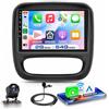 VECHTEL Autoradio 2G+64G Android 15 per Opel Vivaro B/Renault Trafic/FIAT Talento/Nissan NV300, 9'' IPS HD 1280*720P Schermo Tactile co 5G WiFi GPS Carplay Android Auto Bluetooth EQ FM RDS Retrocamera