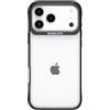 Mobilfox Cover iPhone 17 Pro Max/18 Pro Max Antiurto 3,5 m, Trasparente | Protezione a 360°, Made in EU, cornice nera, senza stampa, custodia slim, bordo rialzato e anello fotocamera