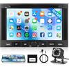 Rimoody 1G+32G Android Autoradio 2 Din per Peugeot 3008 5008 Citroen Partner Berlingo 2010-2016 con GPS Navi WiFi 7 Pollici Touchscreen Autoradio con Mirror Link Bluetooth FM/RDS/EQ/SWC Telecamera Posteriore
