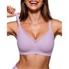 HORISUN Reggiseno da donna senza ferretto, comodo, senza cuciture | Bustier Bralette in rete e pizzo, senza cuciture, senza ferretto, per tutti i giorni, maglietta e sonno, nero, S