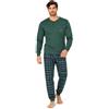 Intimitaly LIABEL - Pigiama Uomo Invernale 100% Cotone Interlock, Chiusura a 3 Bottoni o Aperto, Polsino e Caviglia Antislip, Nuova Collezione, con Scatola