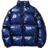 Generic Bomber corto da uomo con zip metallizzata lucida lucida piumino trapuntato giacca imbottita