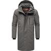 STONE HARBOUR Cappotto invernale lungo da uomo con cappuccio rimovibile e patta magnetica Xandroo XX S-3XL