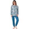 Pigiamiamoci Pigiama Donna Invernale in Cotone Caldo Interlock 100% - Set da Notte Due Pezzi Aperto o Chiuso - Taglie Over Size -