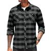 Coofandy Camicia in Flanella a Maniche Lunghe Scozzese da Uomo | Camicia casual in cotone a quadretti con tasche, vestibilità regolare
