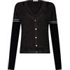 Liu Jo Cardigan Donna Maglia Nero con Scollo a V Maniche Lunghe TF5027MS49I S