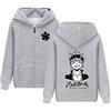keephen Unisex Anime Black Clover Felpa con Cappuccio a Maniche Lunghe The Black Bulls Asta Felpe e Zip Casual
