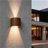 Applique LED 12W Bidirezione Curvo IP65 CCT con LED OSRAM - Corten