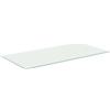 KLGBNCVE Piano del tavolo trasparente, 50 x 100 cm, vetro temperato | Resistente ai graffi, versatile, per sala da pranzo, soggiorno, giardino, design semplice