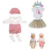 Neuytiky Vestiti per Bambole 35-43 cm, 2 pezzi Vestiti | Bambole Reborn per New Born Baby Doll, Abiti Carini Compatibile con Baby Born,Abito per Bambolotti,Accessori Bambole Reborn