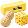 ZccwanSral 3 Pezzi Butter e Arachide Squishy, Squishy Formaggio e Burro, Giocattolo da Spremere di Burro Giocattoli Schiacciare Antistress Squishies Squeeze per Adulti, Ufficio e Casa (D)