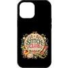 MaPaNoLi Design Custodia per iPhone 12 Pro Max Stitch Club - Ricamo a mano con ricamo floreale