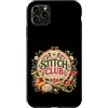MaPaNoLi Design Custodia per iPhone 11 Pro Max Stitch Club - Ricamo a mano con ricamo floreale