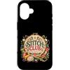 MaPaNoLi Design Custodia per iPhone 16 Stitch Club - Ricamo a mano con ricamo floreale