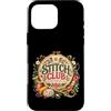 MaPaNoLi Design Custodia per iPhone 16 Pro Max Stitch Club - Ricamo a mano con ricamo floreale