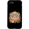 MaPaNoLi Design Custodia per iPhone SE (2020) / 7/8 Stitch Club - Ricamo a mano con ricamo floreale