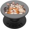 Cat Lover Designs1 Gattini carini, coccole, amante dei gatti, amicizia con gli PopSockets PopGrip Adesivo