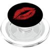 Amanti del rossetto Labbra rosse, rossetto, labbra baciate, labbra rosa shocking PopSockets PopGrip per MagSafe