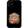MaPaNoLi Design Custodia per iPhone 11 Stitch Club - Ricamo a mano con ricamo floreale
