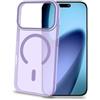 Celly Custodia per iPhone 17 Pro Compatibile MagSafe, Cover Trasparente Colorata in PC con Design Minimalista, Protezione Antiurto Ultra Sottile, Colore Viola