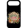 MaPaNoLi Design Custodia per iPhone Air Stitch Club - Ricamo a mano con ricamo floreale