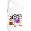 Retro Halloween Goose Funny Custodia per iPhone 16 Plus Halloween Goose Witch Honky Halloween Trick or Treat
