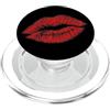 Amanti del rossetto Labbra rosse, rossetto, labbra baciate, labbra rosa shocking PopSockets PopGrip per MagSafe
